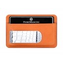 Baionetta/Credit Card Wallet - Calf Orange (Alligator)