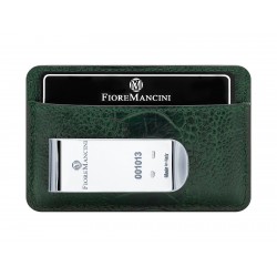 Baionetta/Credit Cards Holder - Ostrich Ficus Green (Lucido)