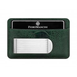 Baionetta/Credit Cards Holder - Ostrich Ficus Green (Rigato)