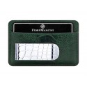 Baionetta/Credit Card Wallet - Ostrich Ficus (Alligator)