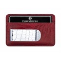 Baionetta/Credit Card Wallet - Lizard Bordeaux (Alligator)