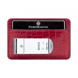 Baionetta/Credit Cards Holder - Alligator Polished Ruby (Lucido)
